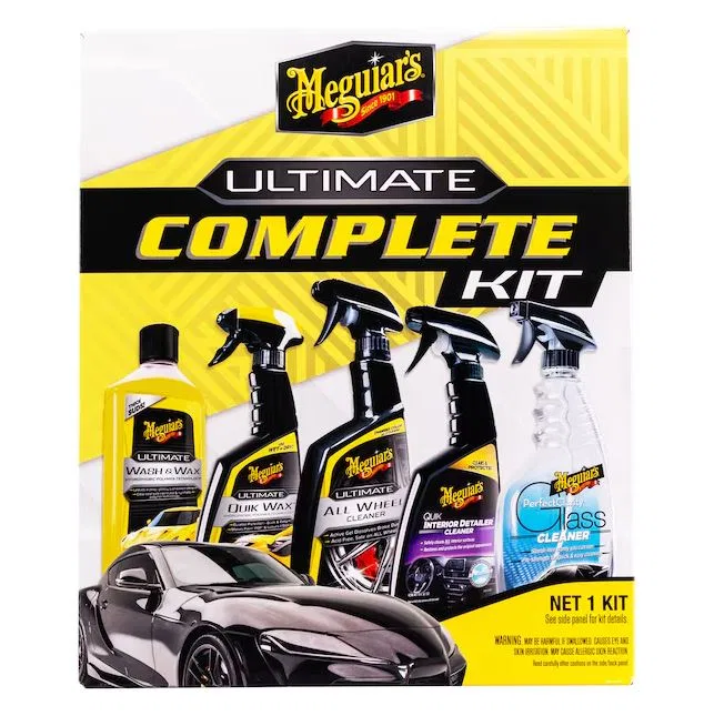 G55231 – MEGUIARS WAX Car Detailing Kit, With 16 Ounce Interior Wash And Wax/ 16 Ounce Quick Wax/ 16 Ounce All Wheel ...